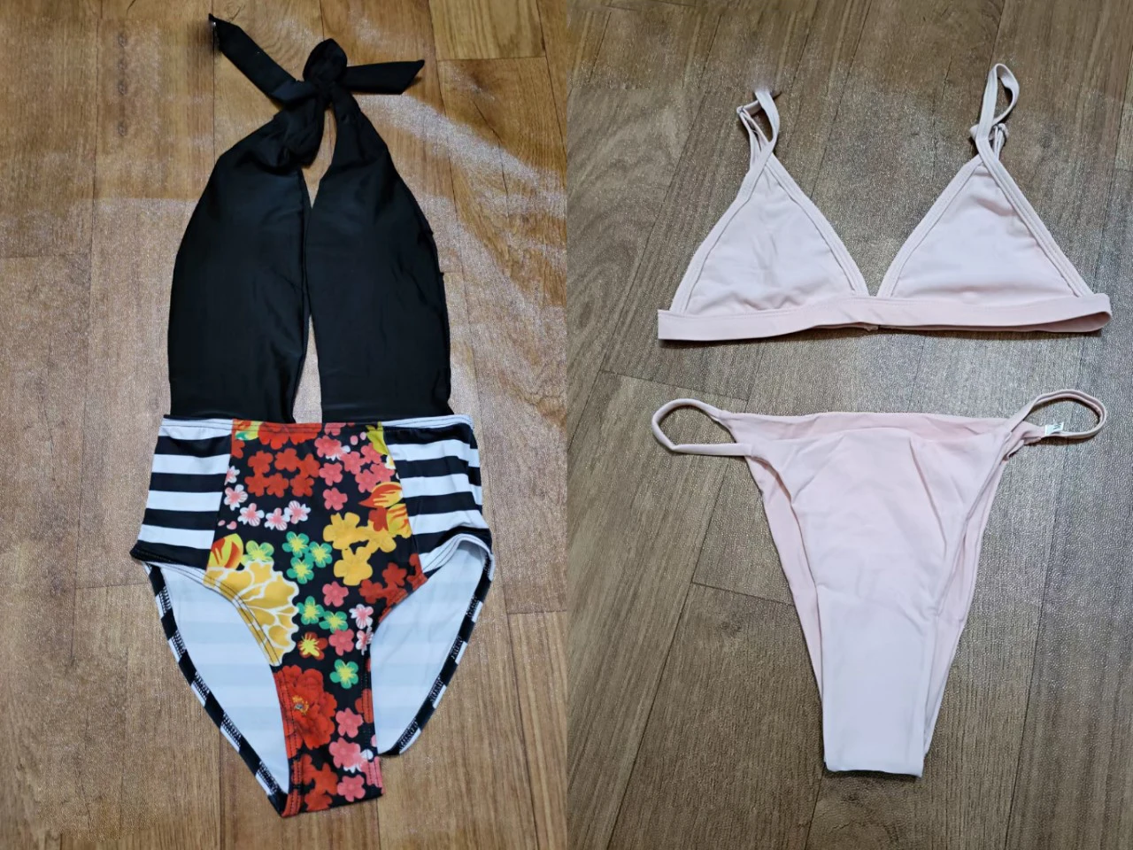 Just Arrivals Bandeau Thin Shoulder Straps Woman Textured Ribbed Cheeky Swimwear stock