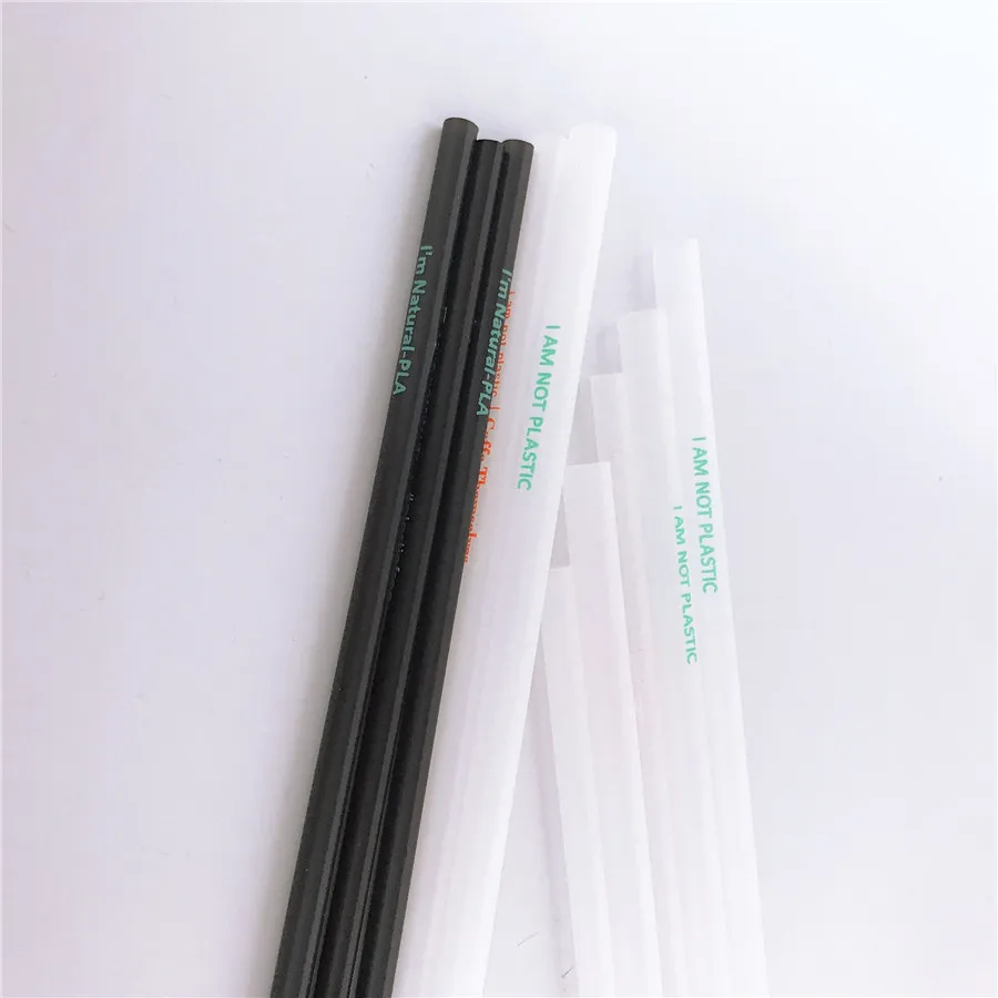 100% Biodegradable PLA Straws No Plastic Corn Starch Straws