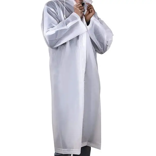 Hot sale reusable hooded EVA rain poncho raincoat