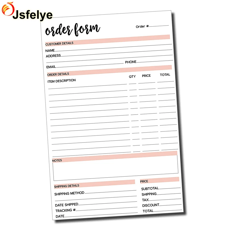 А5 Размер, индивидуальный дизайн, NCR, тройная счетная книга