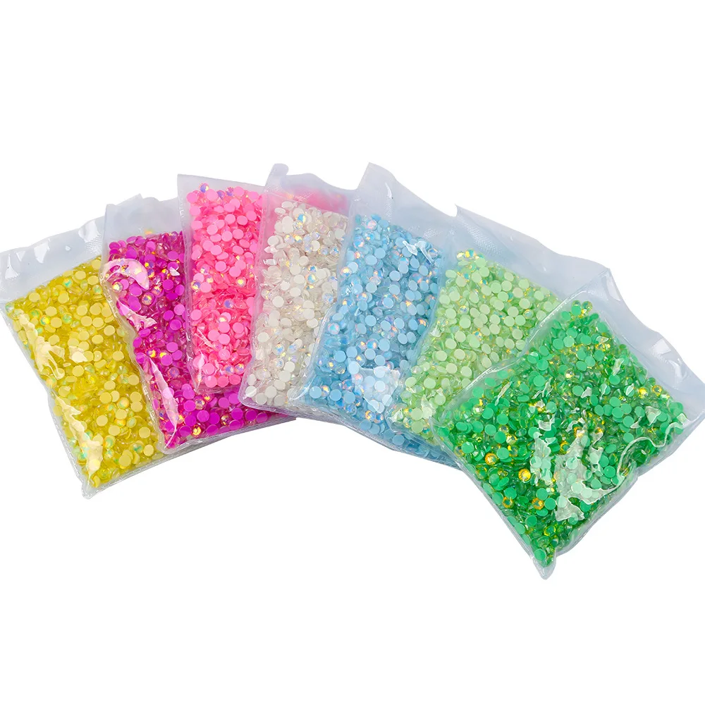 SZ 2mm 3mm 4mm 5mm 6mm Crystal luminous opal strass Flat Back Non Hotfix Glass Rhinestones For Wedding dress cosmetics vase