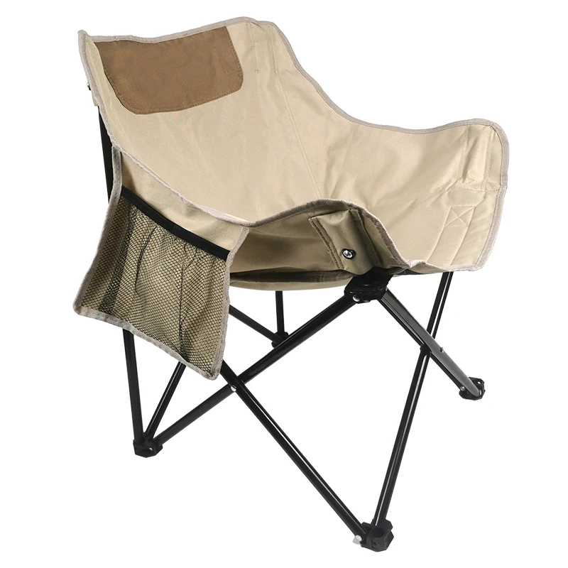 Manufacturer Enlarge Size Heavy Duty Oxford Fabric Folding Portable Outdoor Camping Moon Chair