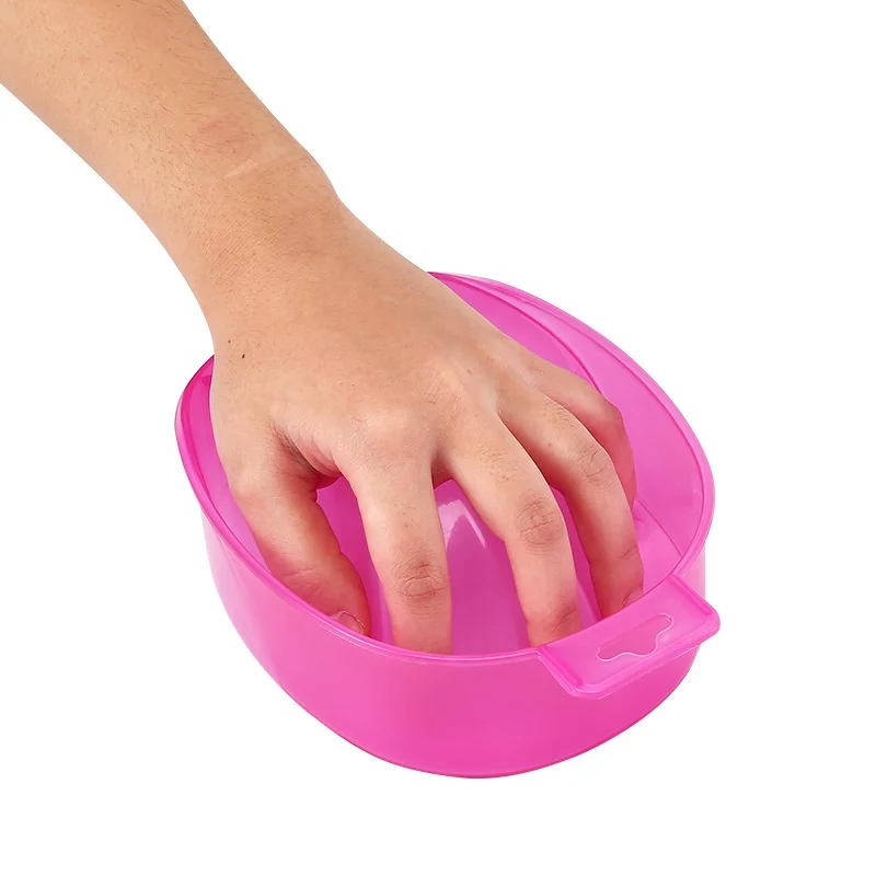 Half clear Nail Art Manicure Care Soak Bowl Tray Gel Polish Remover Manicure Bowl Other Nail Supplies