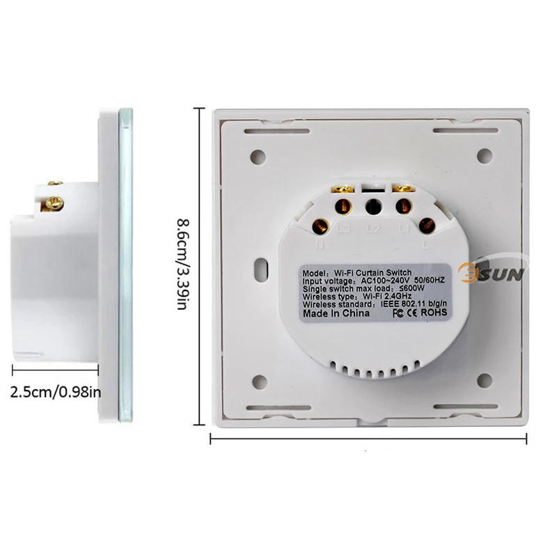 New product idea 2022 EU/UK curtains switch automation tuya smart life App remote open/close shutter curtain switches