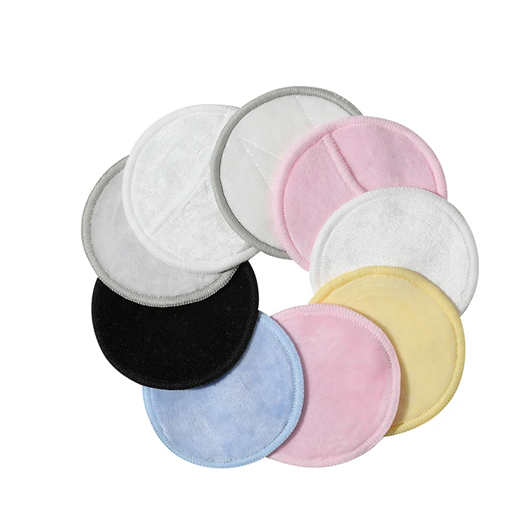 Round Bamboo Cotton Reusable Washable Facial Makeup Remover Pad
