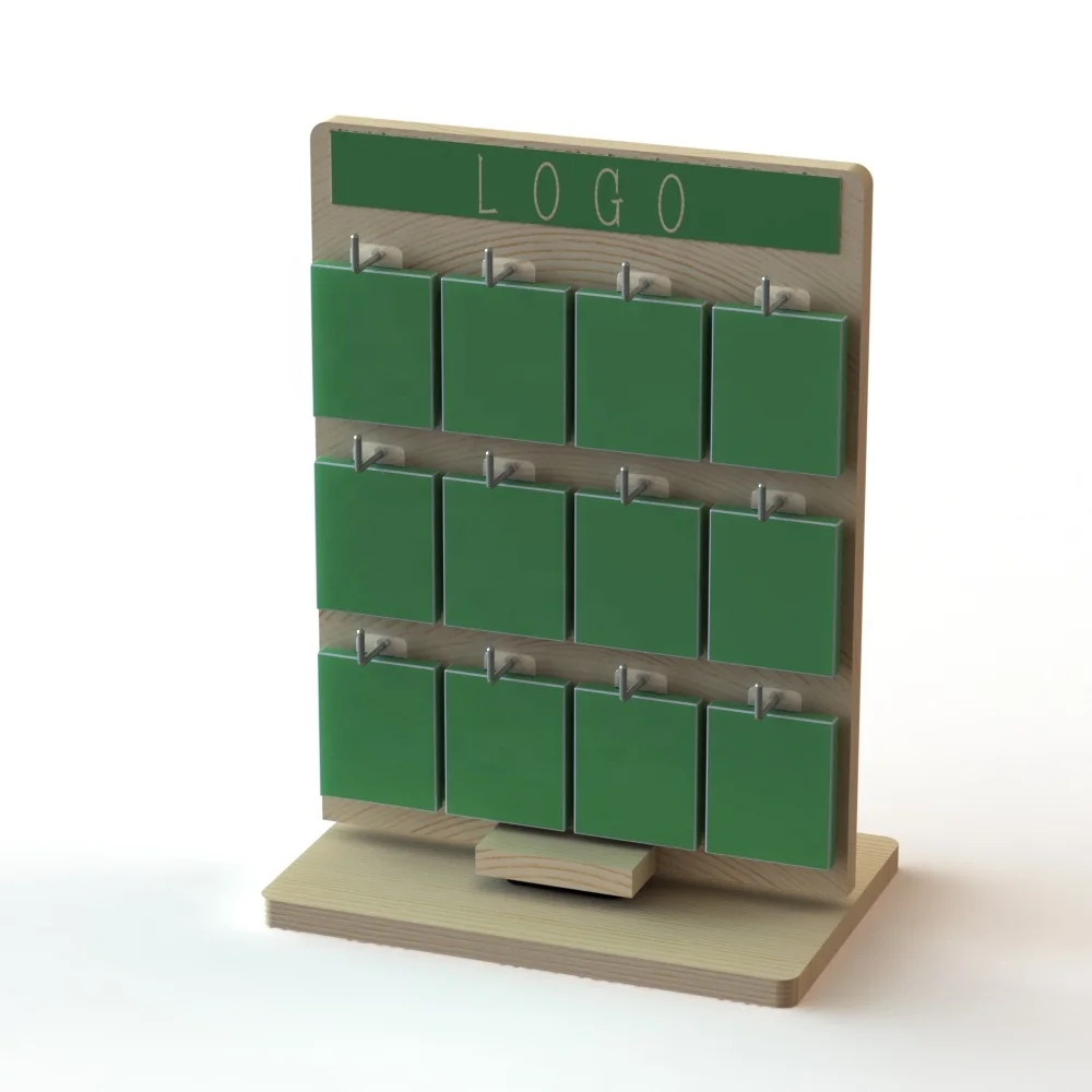 Table Rotating Display Stand with 2 Sides and 18-24 Hooks