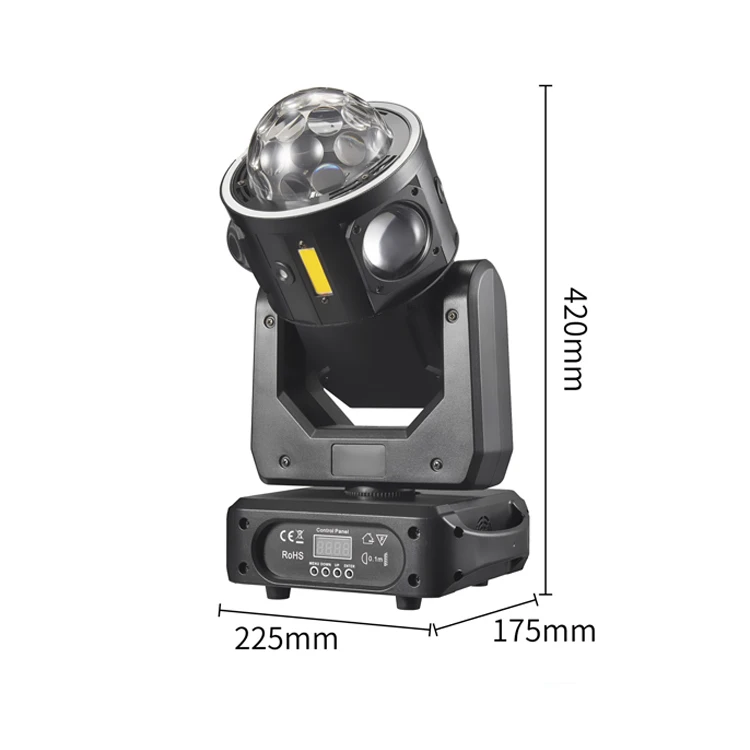 Party KTV 100W RGBW DMX Strobe Laser Effect Led Flying Star Hammer Light With Light Strip