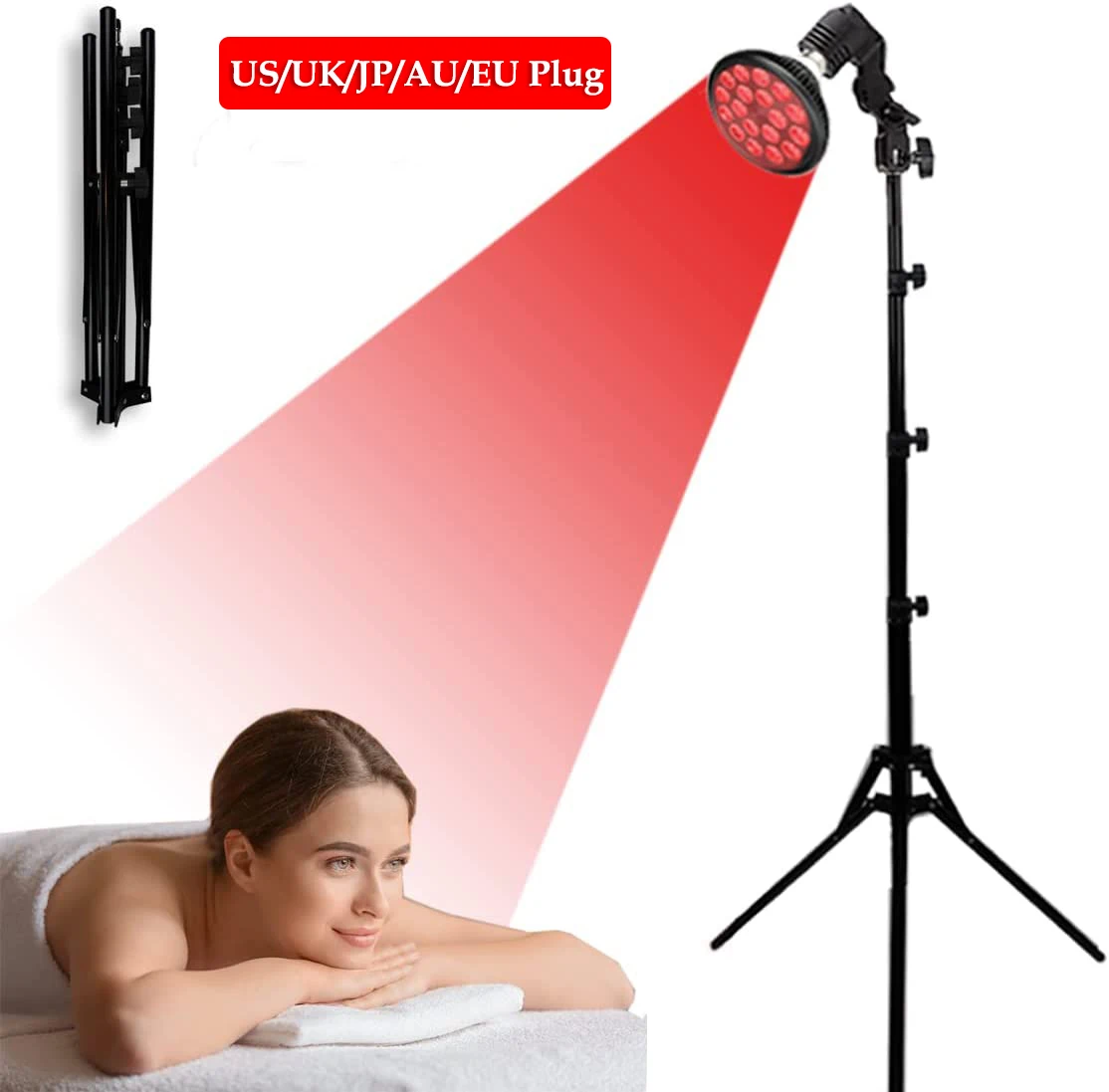 2023 High Quality Tripod red light therapy with 180 Degree Rotation E27 Socket 660nm Red and 850nm Near Infrared