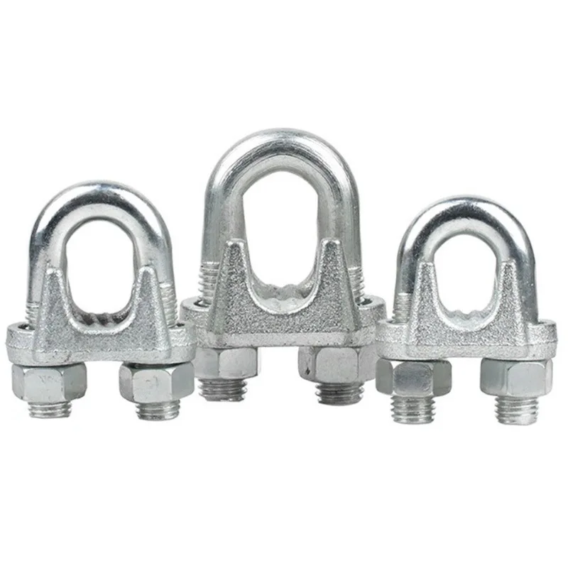 Hot selling din1142 single steel  316 wire rope cross clip cable clamps supply