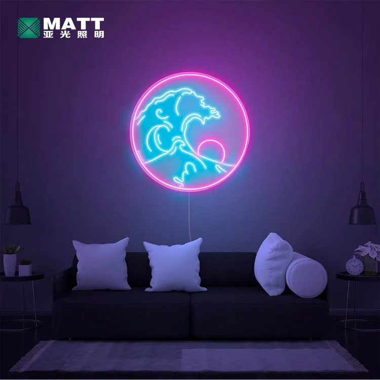 MATT Electronic Acrylic Letters Alphabet LED Illuminated Wave Neon Sign for Living Room,Office Room,Beer Bar,Restaurant,Festival