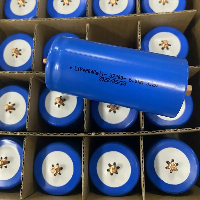 3.2v Cylindrical IFR 32700 6000mah Lifepo4 Lithium Lion Iron Battery Cell For Rv Ebike Golf Cart Forklift