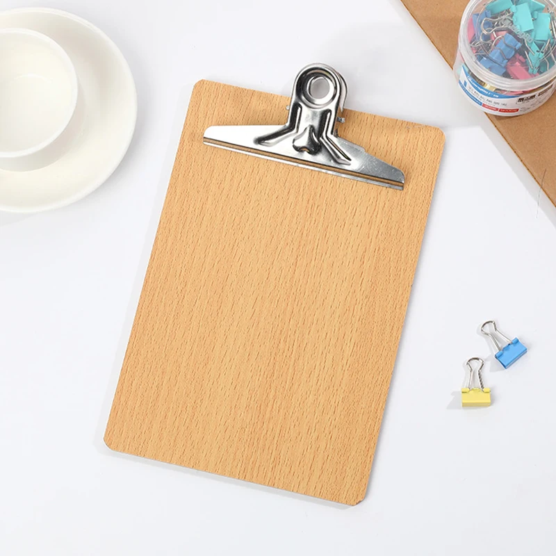 ECO Friendly Vintage Writing Mdf Stending Menu Wood Folder Metal Custom Wooden Clear Mini Exam Pad Nurse Clip Board with Storage