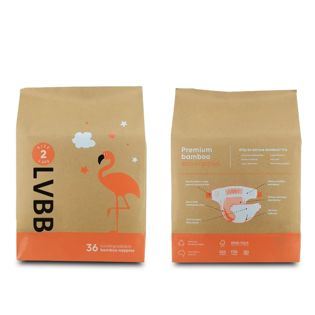 High quality SAP and super absorbing 100% biodegradable bamboo nonwoven overnight disposable baby infant nappy diapers