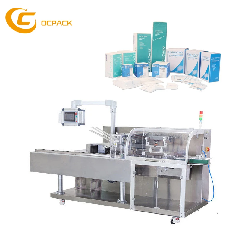 Four-side seal gauze swab box packing machine for gauze swab