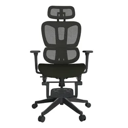 Furniture Manufacture Height Adjustable Boss Computer Executive Full Mesh Ergonomic Office Chair With Footrest