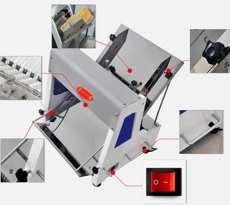 Loaf Electric Automatic Adjustable Bread Slicer Machine Price 31 Blades Loaf Electric Automatic Adjustable Bread Slicer Machine