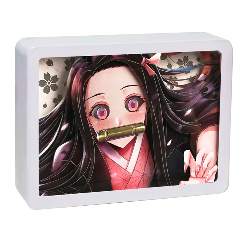 2023 New Arrival Paper Crafts Led Night Light Anime Action Figure  Night Light Bedside Table Lamp Home Decoration Night Lamp