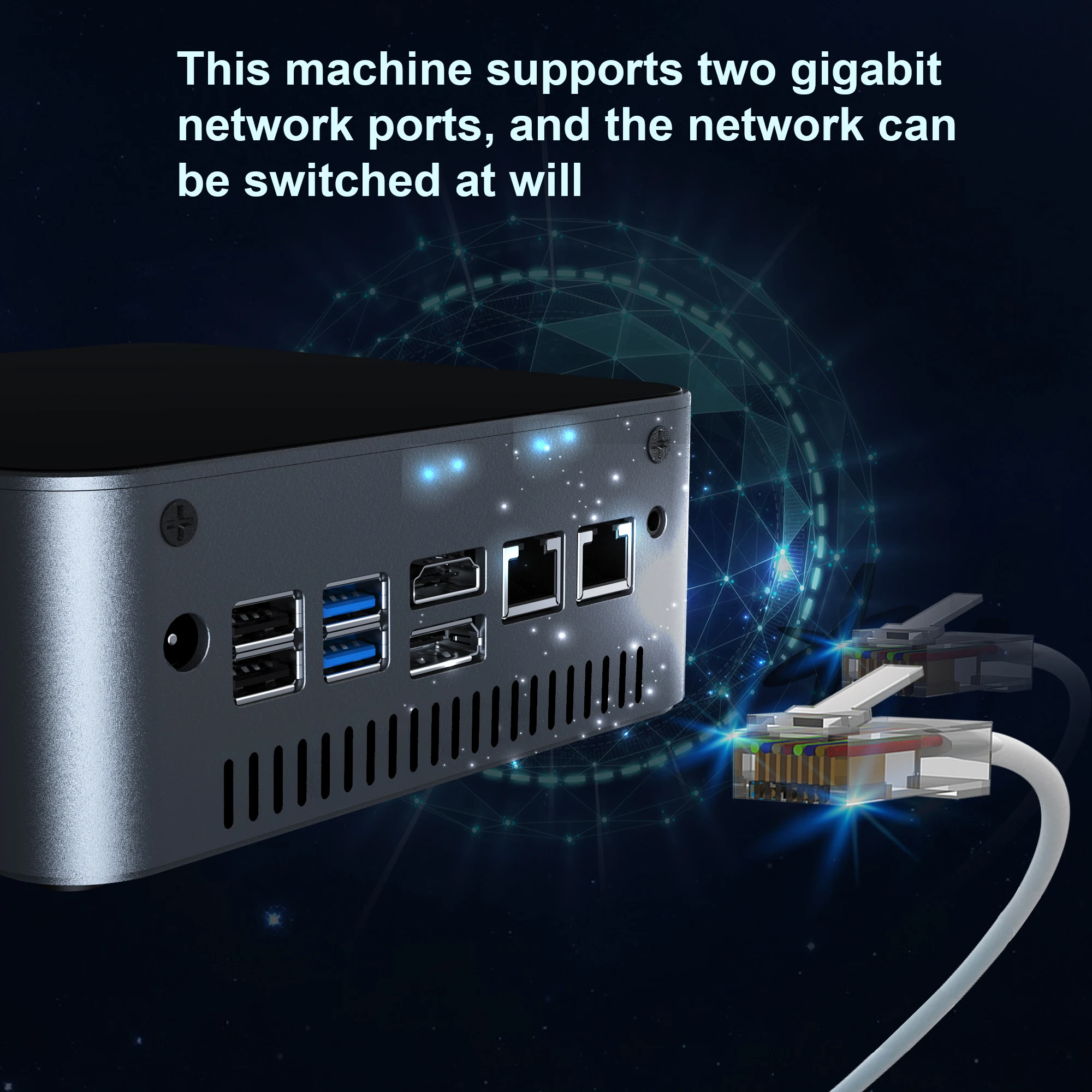 Мини-компьютер ReachingStar 5 настольный компьютер i5 9300H RTL 8822cu мини-ПК с двойной lan 1000M 128 ГБ вентилятором