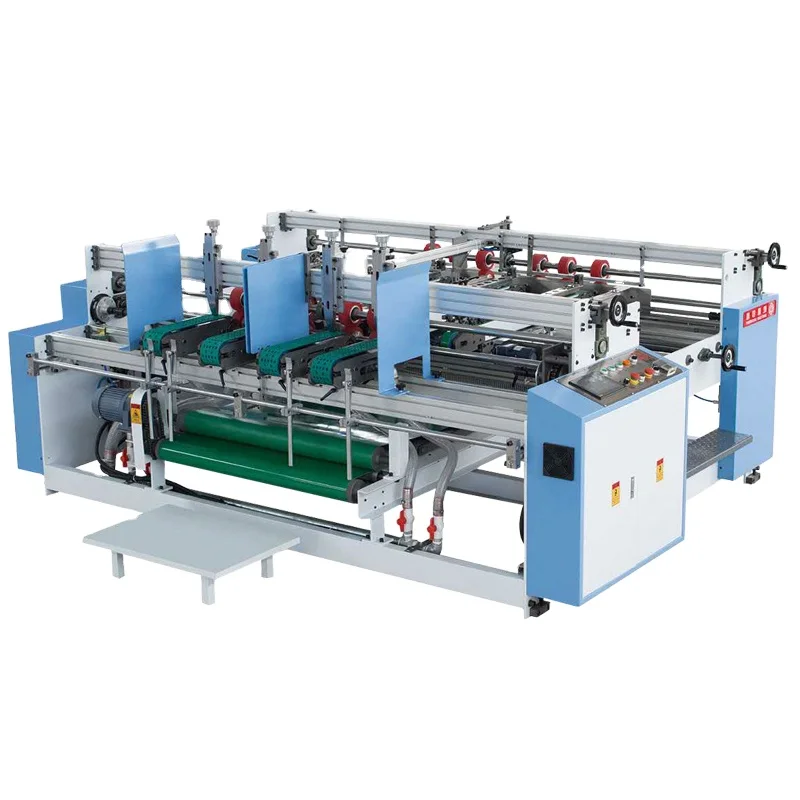 Auto Feeder Carton Pasting Machine Double Piece Folder Gluer Machine