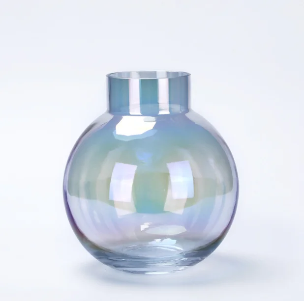 Aeofa nordic style glass & crystal vases simple bud bottle modern colorful glass vase home decor for single flowers