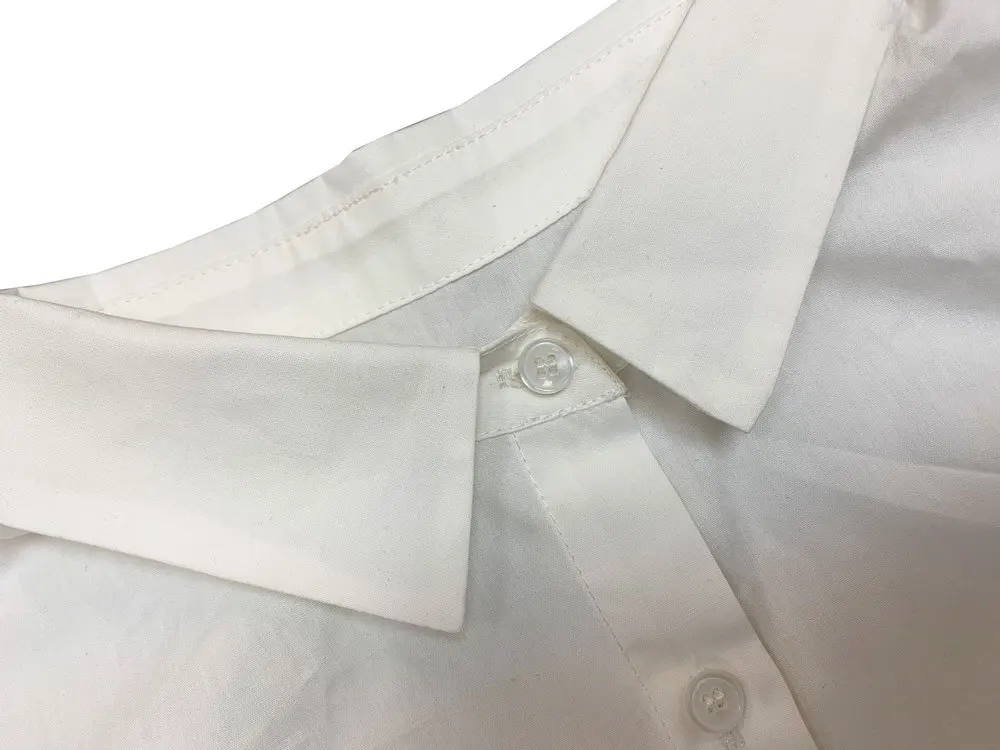  2021 летняя одежда Твердые пуговицы; Хлопковое детское платье с короткими рукавами для женщин Женская Повседневная рубашка длинным рукавом платья