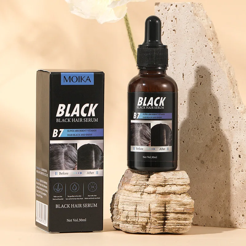 Wholesale Anti Grey Natural Gray Hair Treatment Serum White To Black Natural Treatment Black Hair Serum