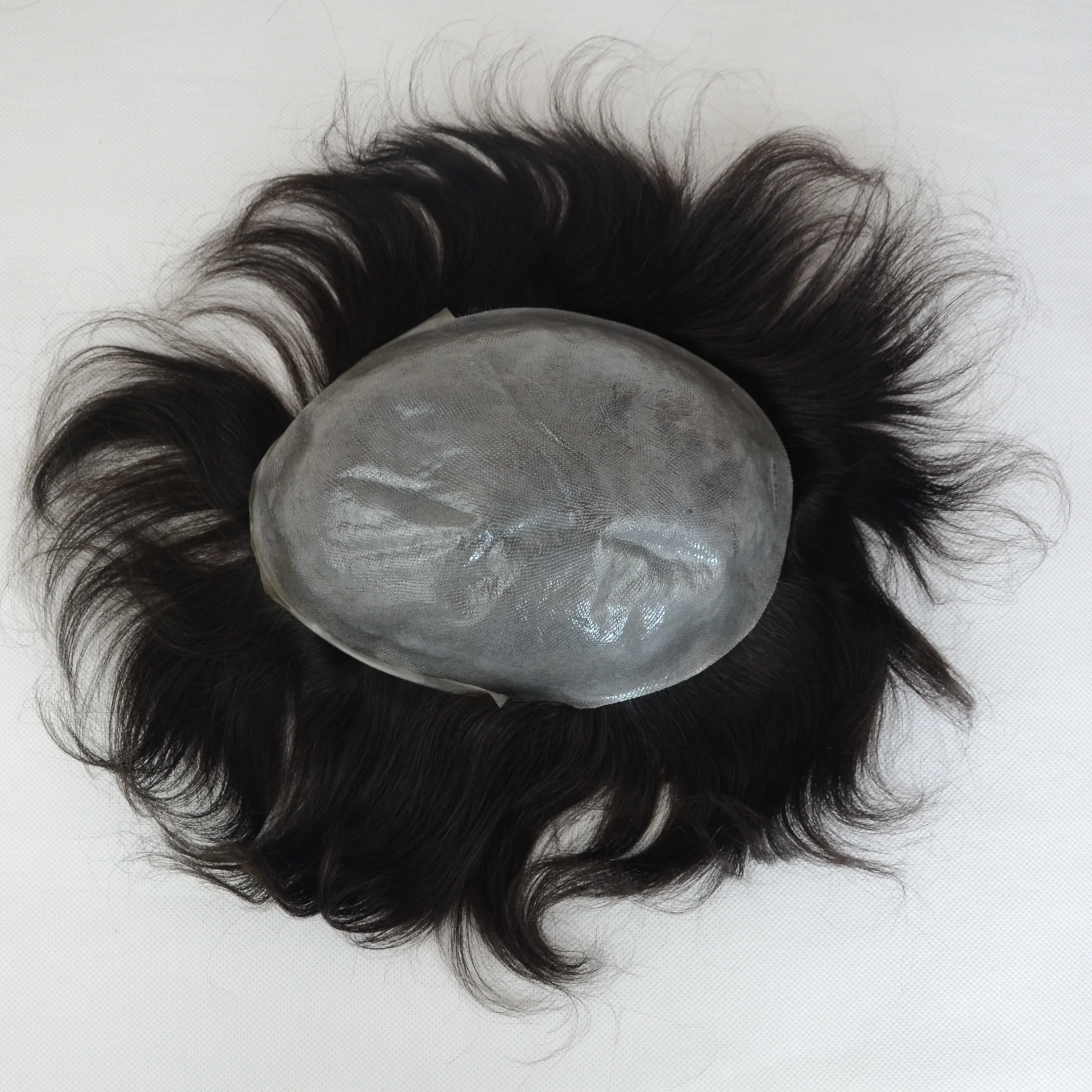 Кожаный чехол для мужского парика протез система замены волос силикона