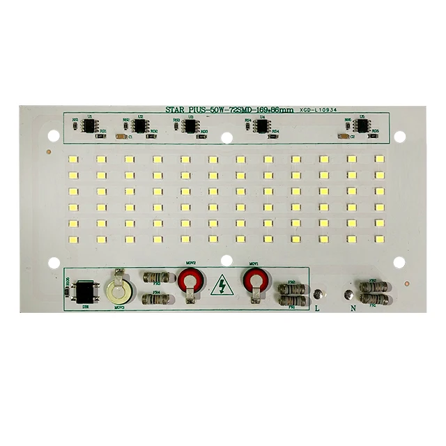 3 года гарантии XGD 100LM/W 6KV Защита от всплесков напряжения AC160-400V для индийского рынка 50 Вт Светодиодный модуль переменного тока DOB IC драйвер