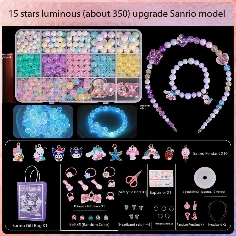 Oem&odm Bead Kids Set For Jewelry Making Craft Beads Kits For Little Girls Diy Necklaces Bracelet Children Games Gift For Kid