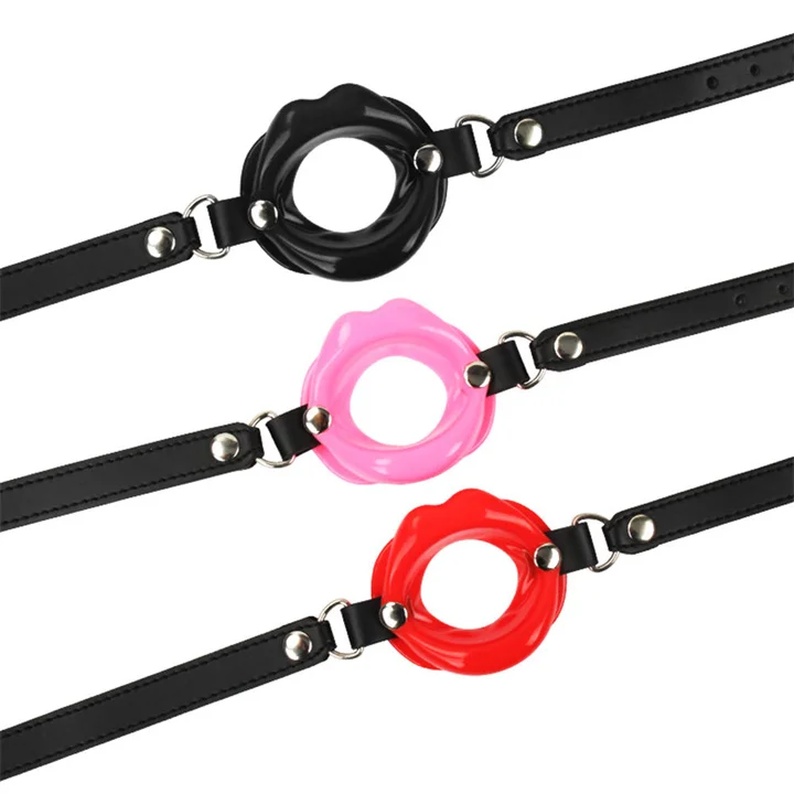 Silicone Open Mouth Sex Toy Lips Gag Oral Fetish Bondage Lips Fixed O-Ring Expander