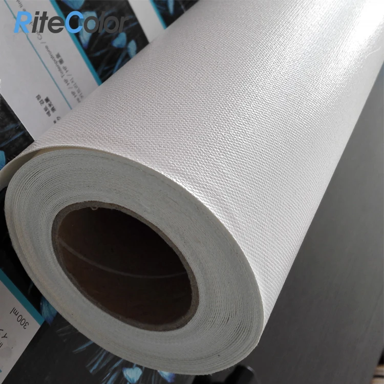 
360Gsm Premium Glossy Cotton Canvas Roll for Pigment Inks Digital Printing 