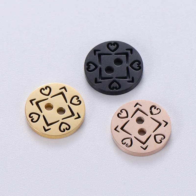 Luxury Stainless Steel Hollow Engraved Blazer Button High Quality Shell Pants Shirts Fabric Rivet Buttons