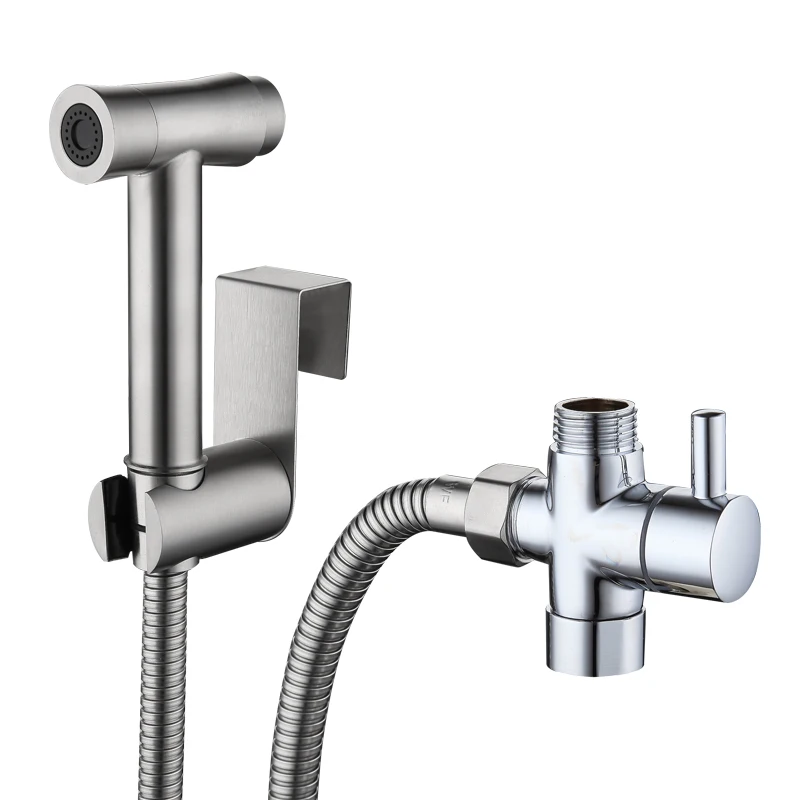 New Design Wall Mounted Stainless Steel Handheld Toilet Bidet Water Sprayer