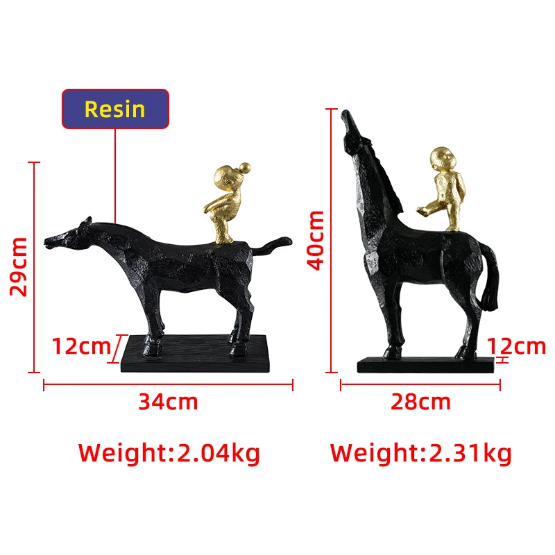 Abstract character ornaments home accessories light luxury resin furnishings decorative artworks