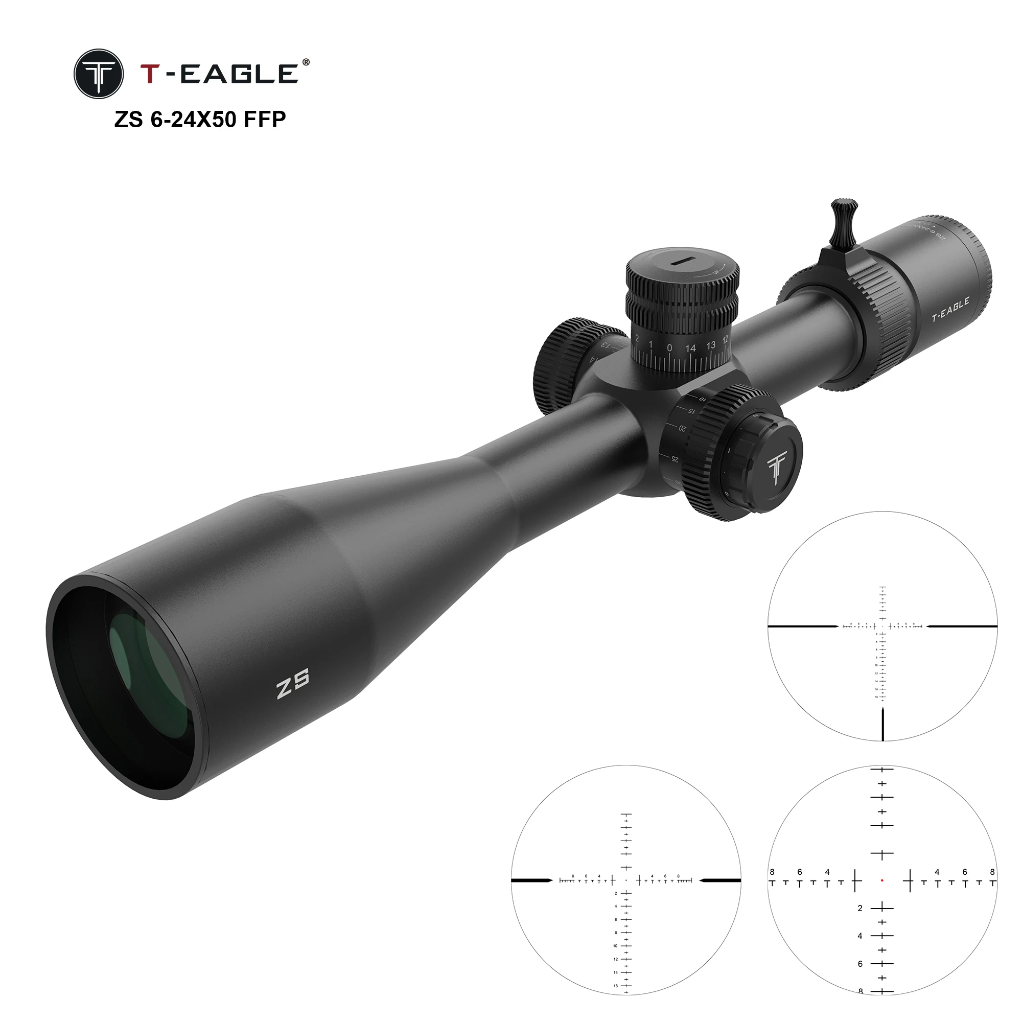 Высококачественный T-EAGLE ZS 4-16x50 FFP ИК тактический оптический прицел водонепроницаемый противотуманный охотничий