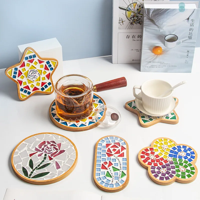Mosaic DIY coaster creative handmade materials package kindergarten teachers' day parent-child activities toys