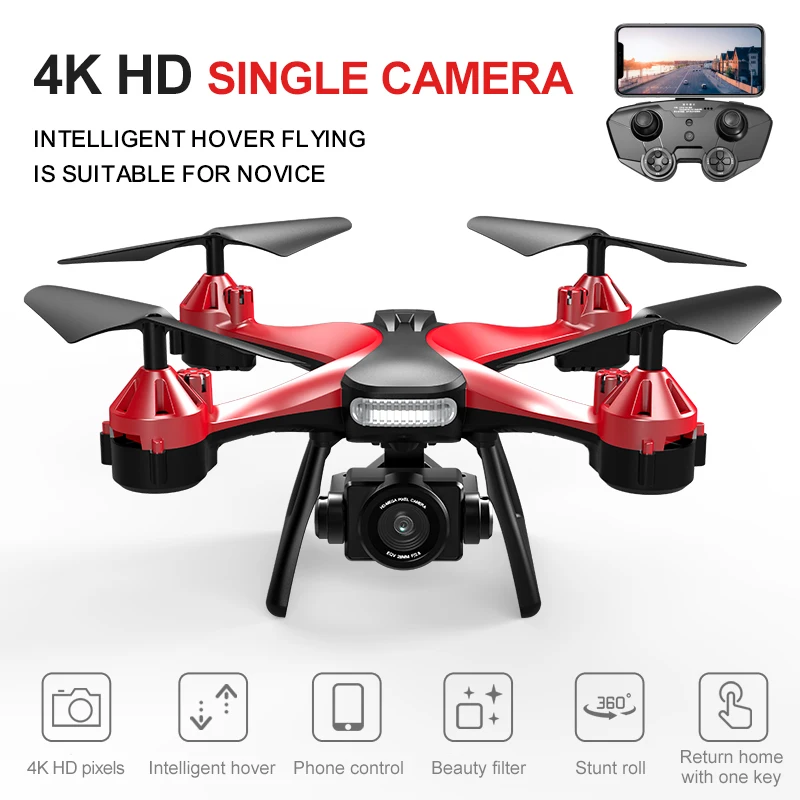 JC801 Drone with Camera RC Helicopter 4K Single camera Drone Aerial Photography Quadcopter WIFI Remote Control Plane Toy Gift