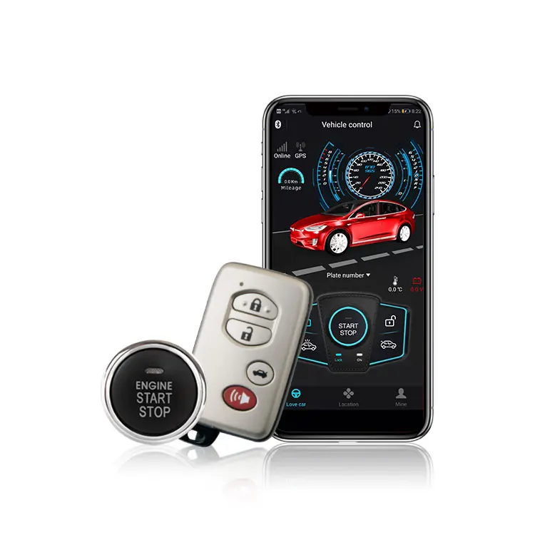 Wholesale Easy-to-Use Mobile Phone Remote Car Alarm System with Keyless Entry & Remote Starter Featuring GPS Real-Time Tracking
