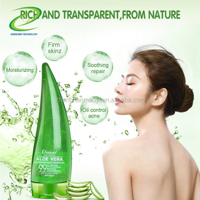 Face Skin Care Serum Aloe Vera Gel For Skin Lightening Cold Pressed Smoothing Moisture 99% Aloe Aloe Vera Gel Organic