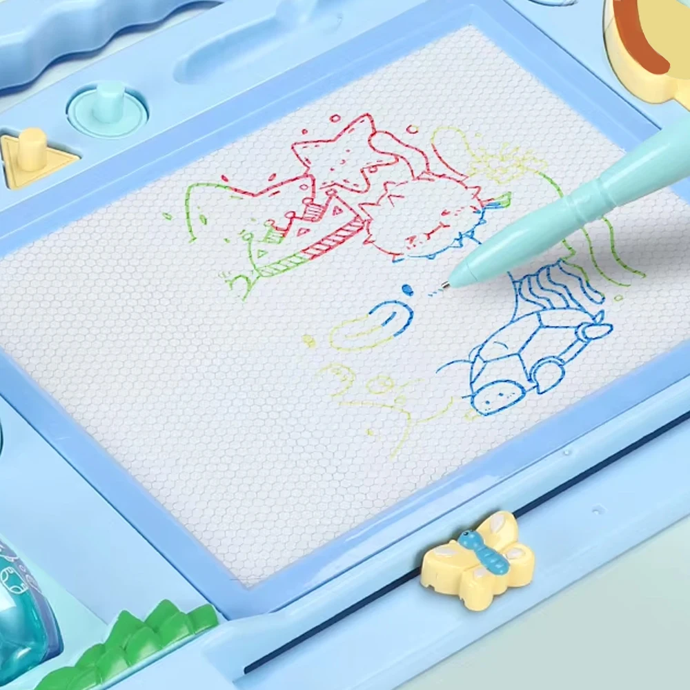 2024 Kids new educational multi-functional portable magnetic drawing board toy cartoon repeatedly graffiti writing board toy