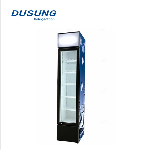 Commercial Dink Beverages Display Freezer Upright Glass Door Fridge Refrigerator Cooler Chiller for Supermarket