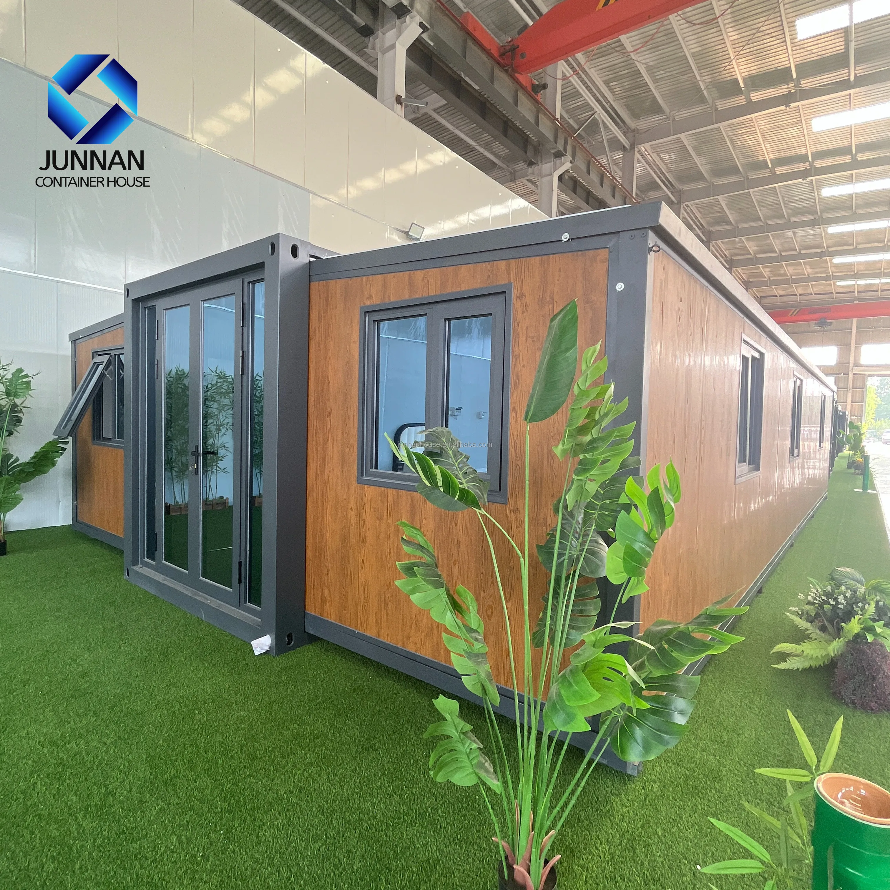 waterproof modular villa double-wing 3 bedroom with shower fold out container house on wheels