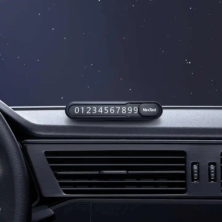 Nextool Household Multifunctional Parking Sign Manual Built-in Seat Belt Cutter Thimble Window Breaker Magnetic Hidden Number