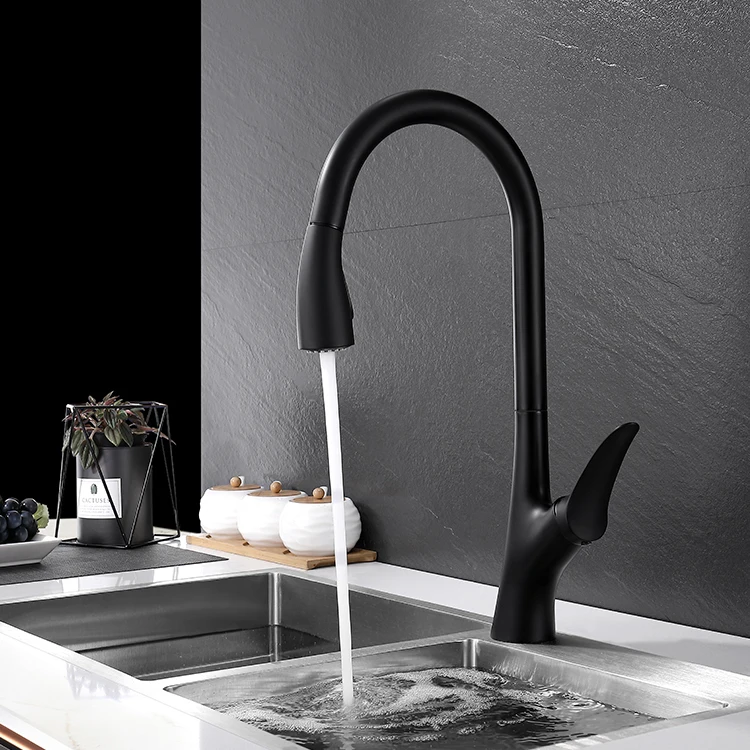 Black Pull Out Kitchen Faucet Sink Faucet Single Handle Kitchen Mixer Kitchen Taps