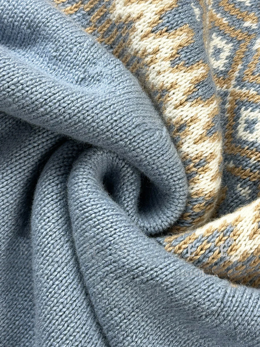 Wool Mock Neck Fair Isle Sweater Womens Fair Isle Jumper Sweater Basolan Wool Ladies Croft Pullover