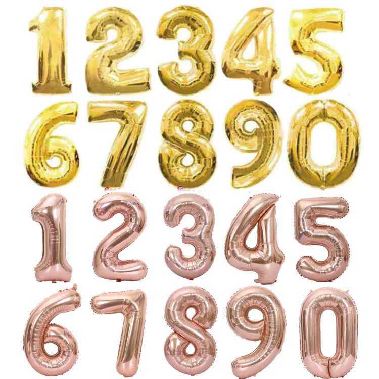 Wholesale New Design Alphabet English 16Inch Gold Rose Gold Sliver Letter Foil Balloon for Party Decoration Wedding Birthday