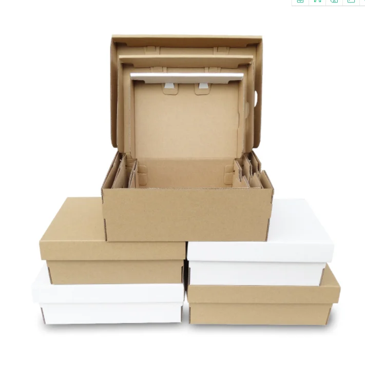 Shoe Paper Box customized Kraft Paper Shoe Box Packing Slippers Sandals Paper Shoe Gift Box Kraft