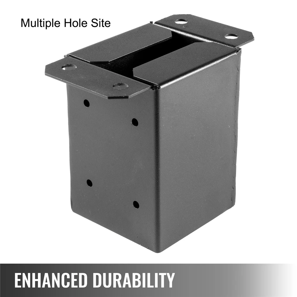 Bracket Holder Fence Post Base Mount 3 5 10 Pcs Concrete Deck Post Anchor Powder Coated 2.5 Lbs With 26 Self-tapping Screws