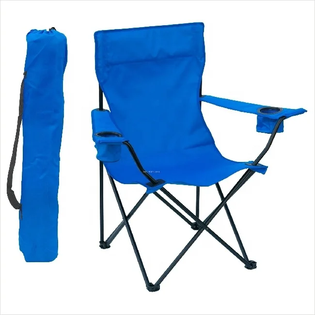 Portable Lightweight Foldable Camping Chair with Customized Printing Oxford Beach Chair with Cup Holder Fishing Chair Outdoor
