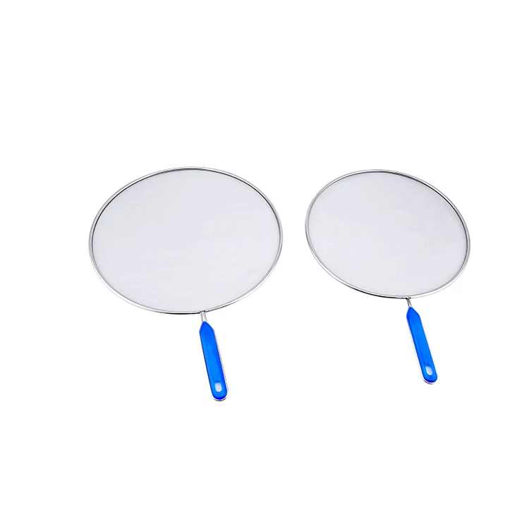Kitchen Tools Minli Stainless Steel oil Splatter Screen Guard With Plastic Handle For Kitchen